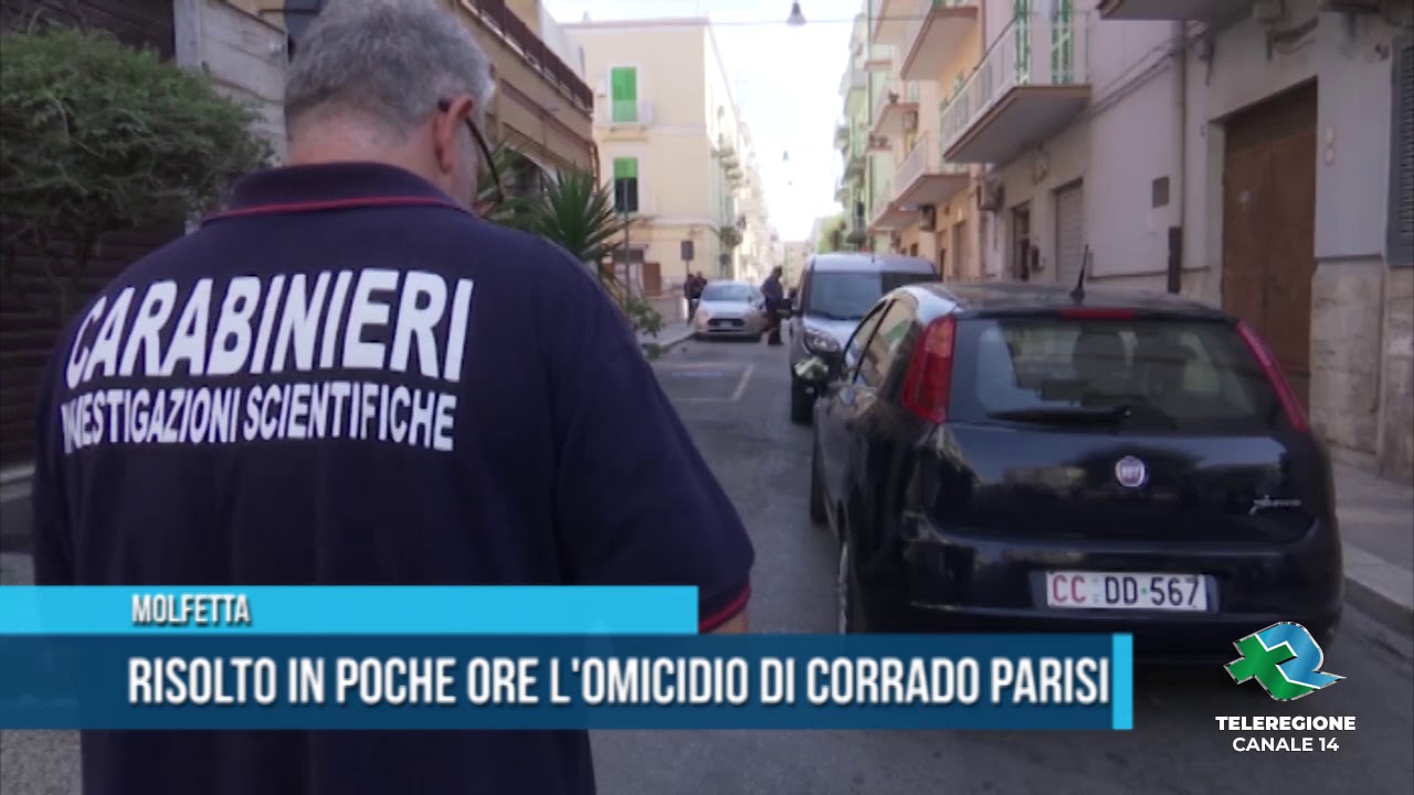 Molfetta Risolto in poche ore l omicidio di corrado parisi TG TELEREGIONE 08 07 2019