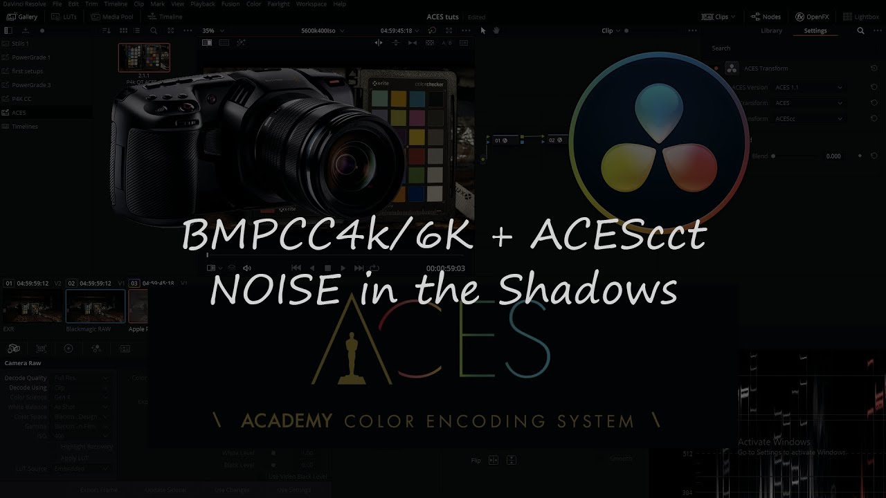 ACEScct + Bmpcc 4k and its Noise in the blacks.