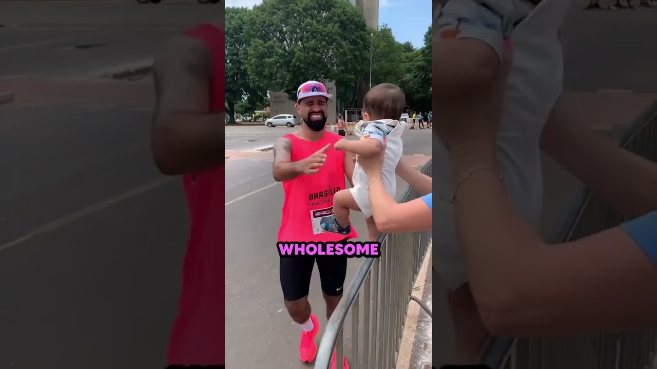 WHOLESOME Dad RUNS MARATHON With SON🥹