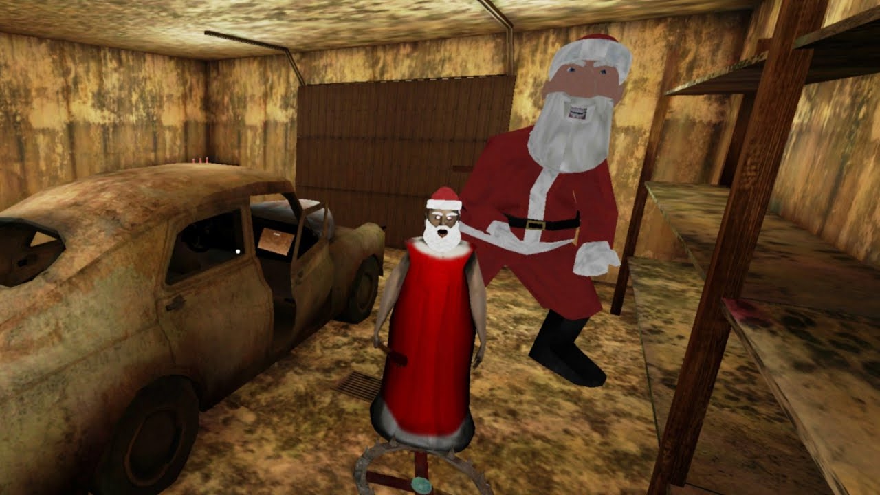 MINI GRANNY GIANT SANTA IN GRANNY CHRISTMAS MODE - FULL GAMEPLAY 