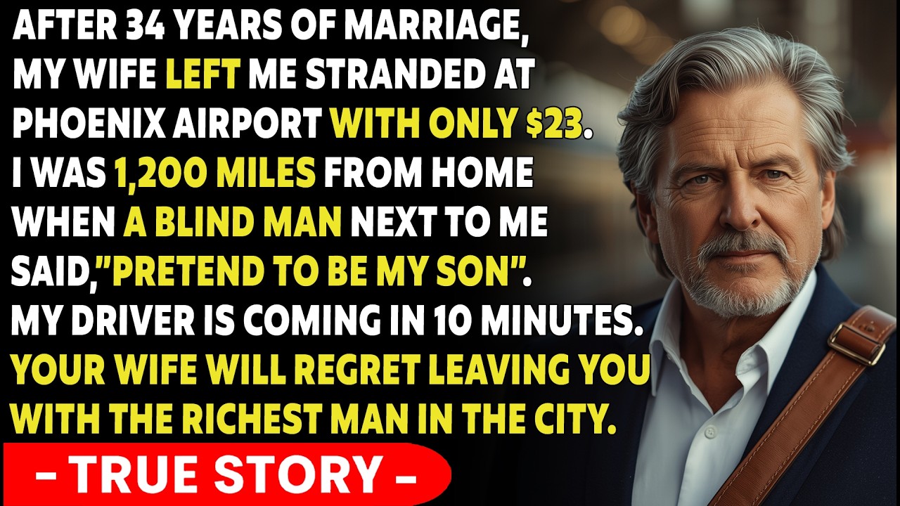 My Wife Left Me Stranded At Airport - Then A Blind Man Whispered 'Pretend To Be My Son | TRUE STORY