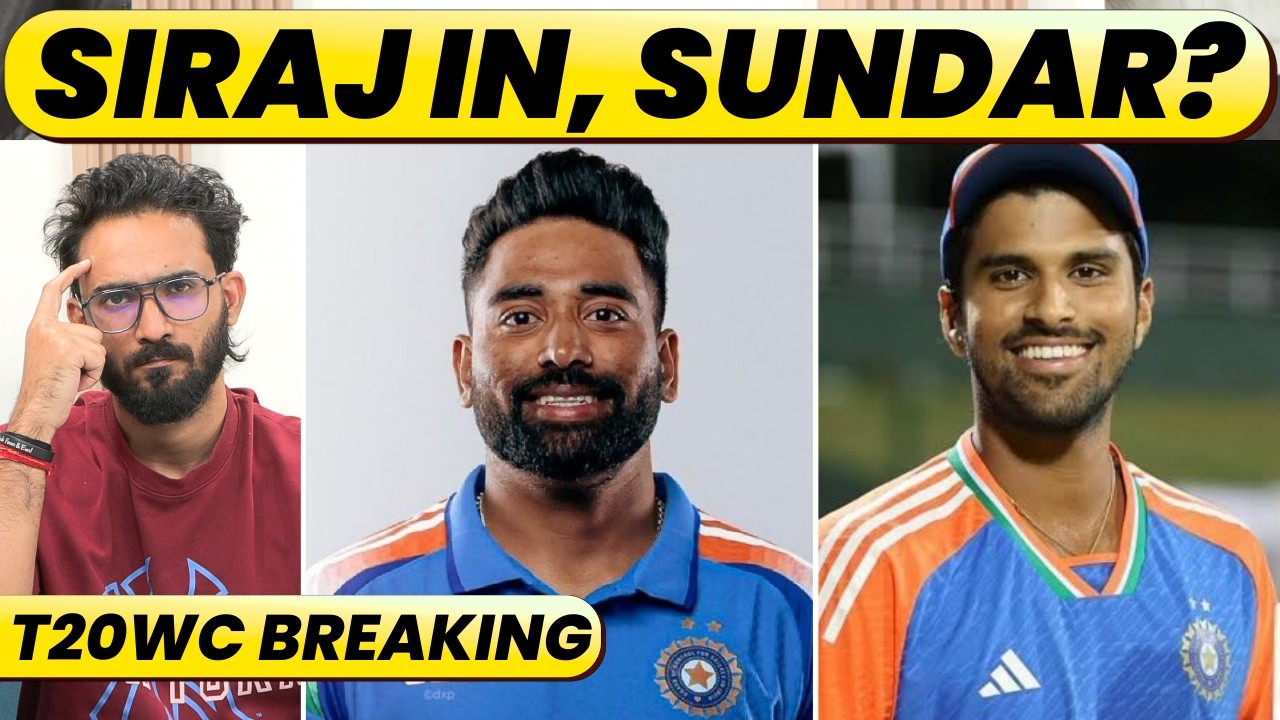 🔴T20WC BREAKING: HARSHIT RANA OUT, UPDATE ON SUNDAR & CHANGES IN T20WC SQUAD BY BCCI