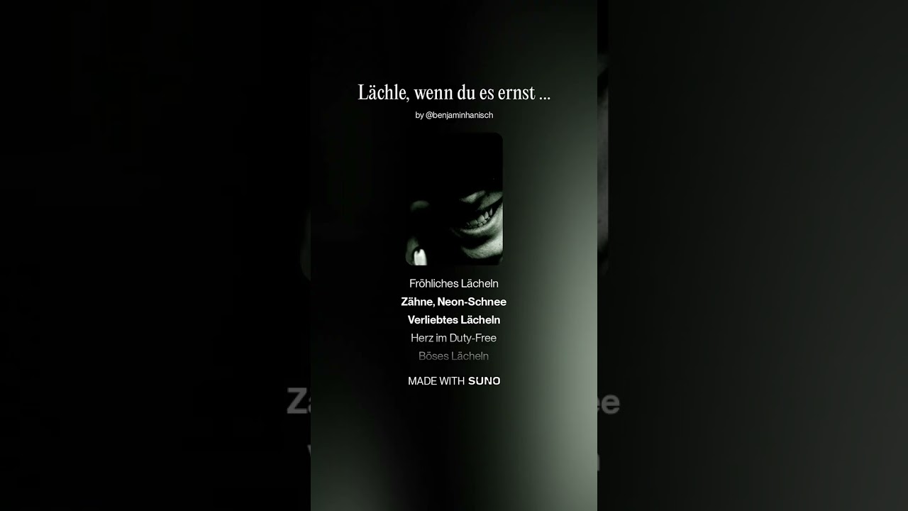 Lächle, wenn du es ernst meinst  1