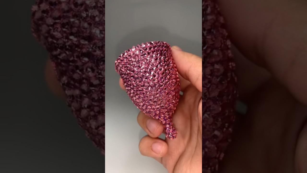 i bedazzled my period cup ✨💗 | StinkyCrafts