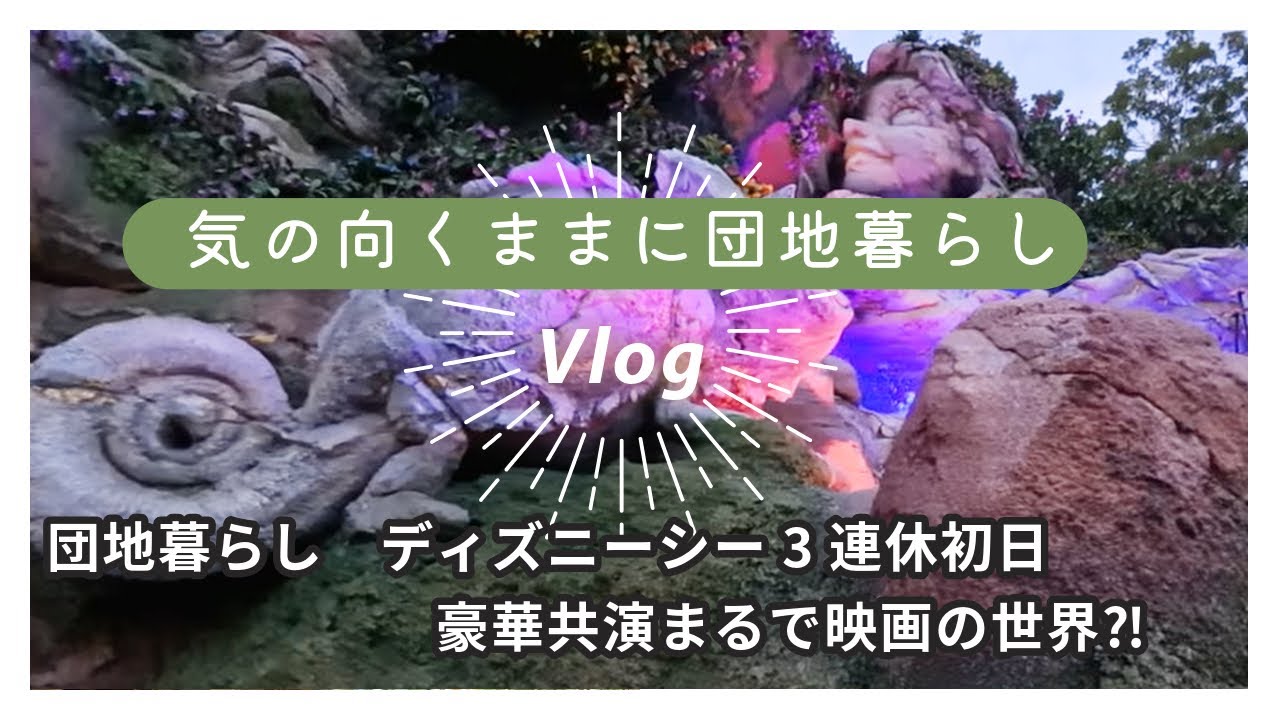 団地暮らし　ディズニーシー｜3連休初日思いきり楽しんだVlog（後編）