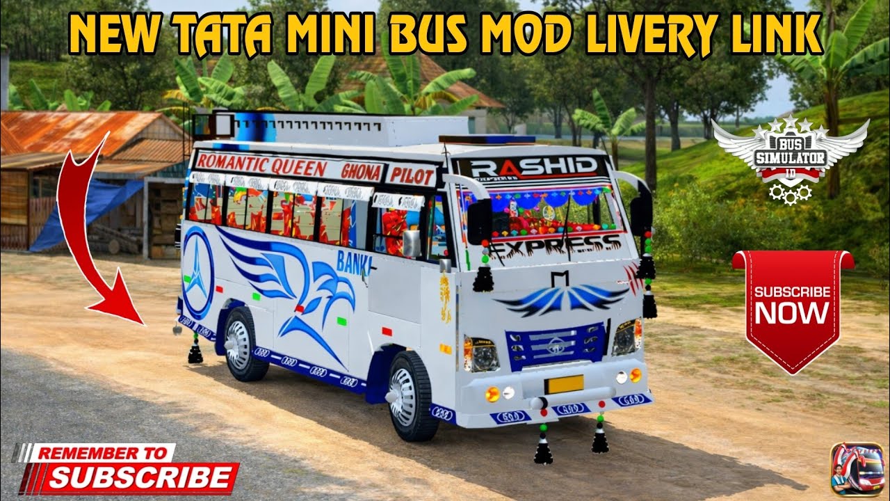 RELEASE NEW TATA JAMMU RASHID MINI BUS MOD LIVERY DOWNLOAD LINK(BUS SIMULATOR INDONESIA)NEW MOD LINK