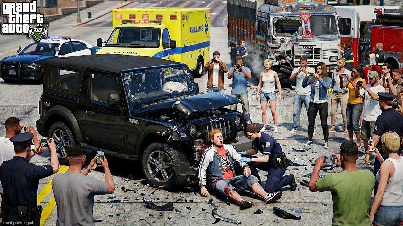 JIMMY MAHINDRA THAR ROXX BIGGEST ACCIDENT 😱 | GTA 5