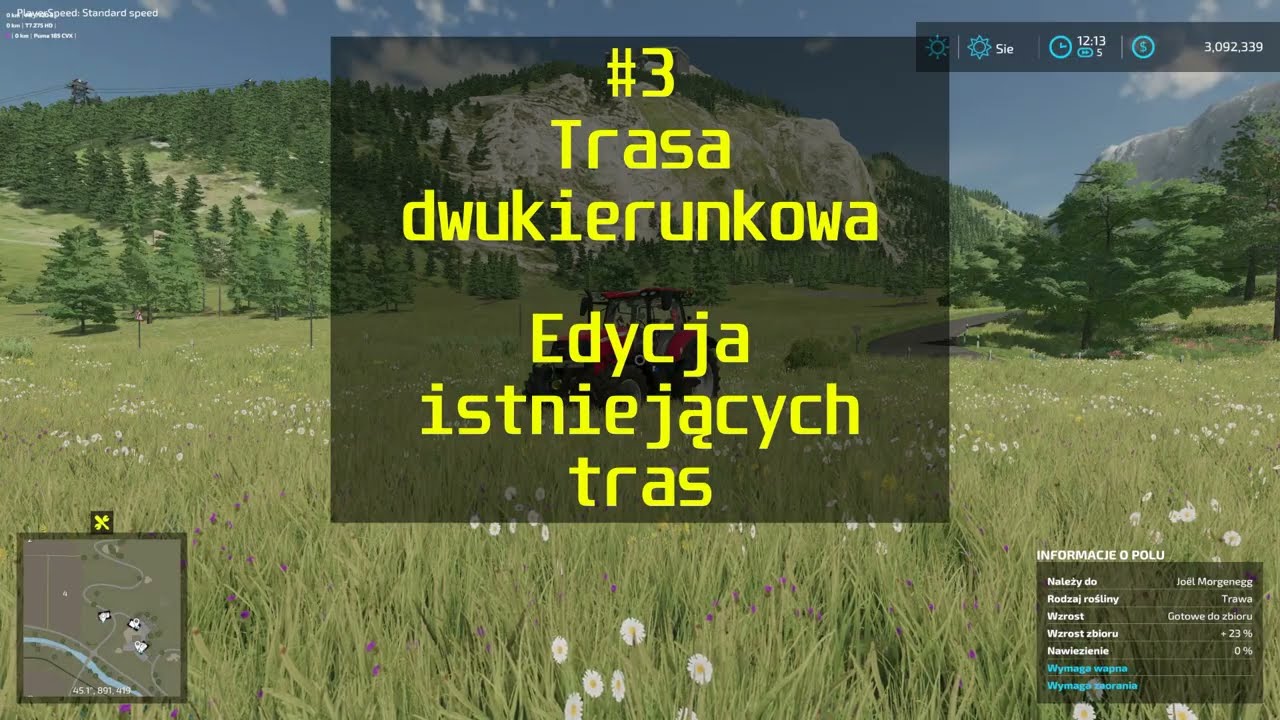 Autodrive FS 22 Tutorial Poradnik dla początkujących #3 Trasy dwukierunkowe, edycja tras
