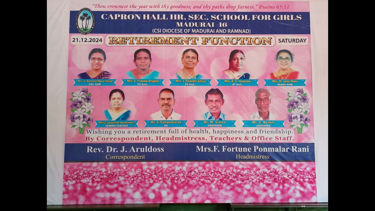 RETIREMENT FUNCTION | CAPRON HALL SCHOOL | 21-12-2024