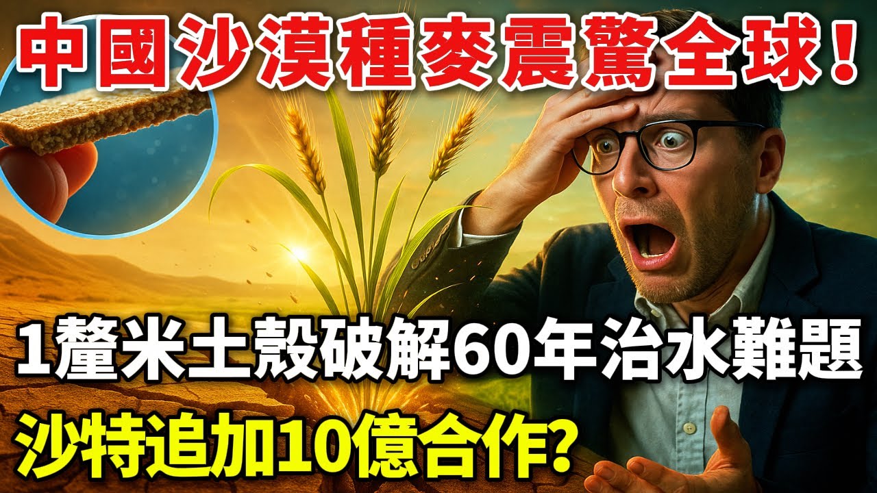 中國沙漠種麥震驚全球！一釐米土殼破解60年治水難題，沙特追加10億合作？