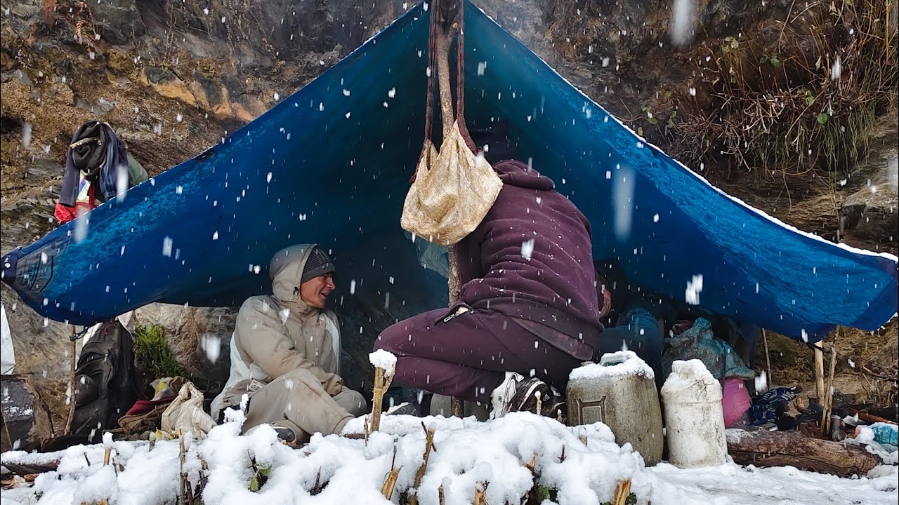 Best Life in A Himalayan Shepherd’s During The Snowfall | Most Relaxing | Village Documentary Video 