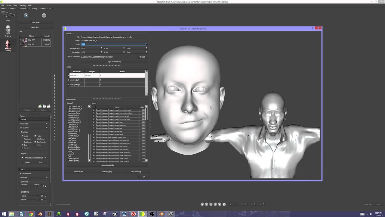 Integrating Faceshift with MakeHuman and Blender