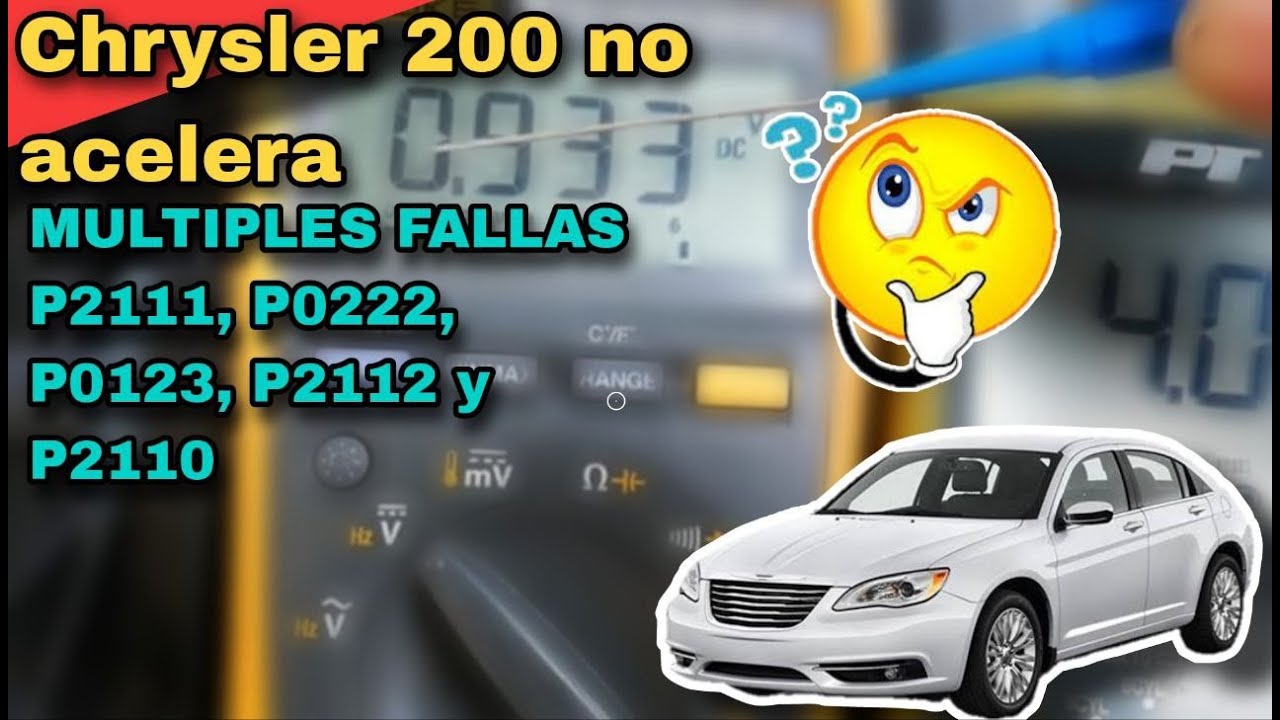 CHRYSLER 200 MOD. 2012, INESTABILIDAD EN EL MOT0R Y NO ACELERA MULTIPLES FALLAS.