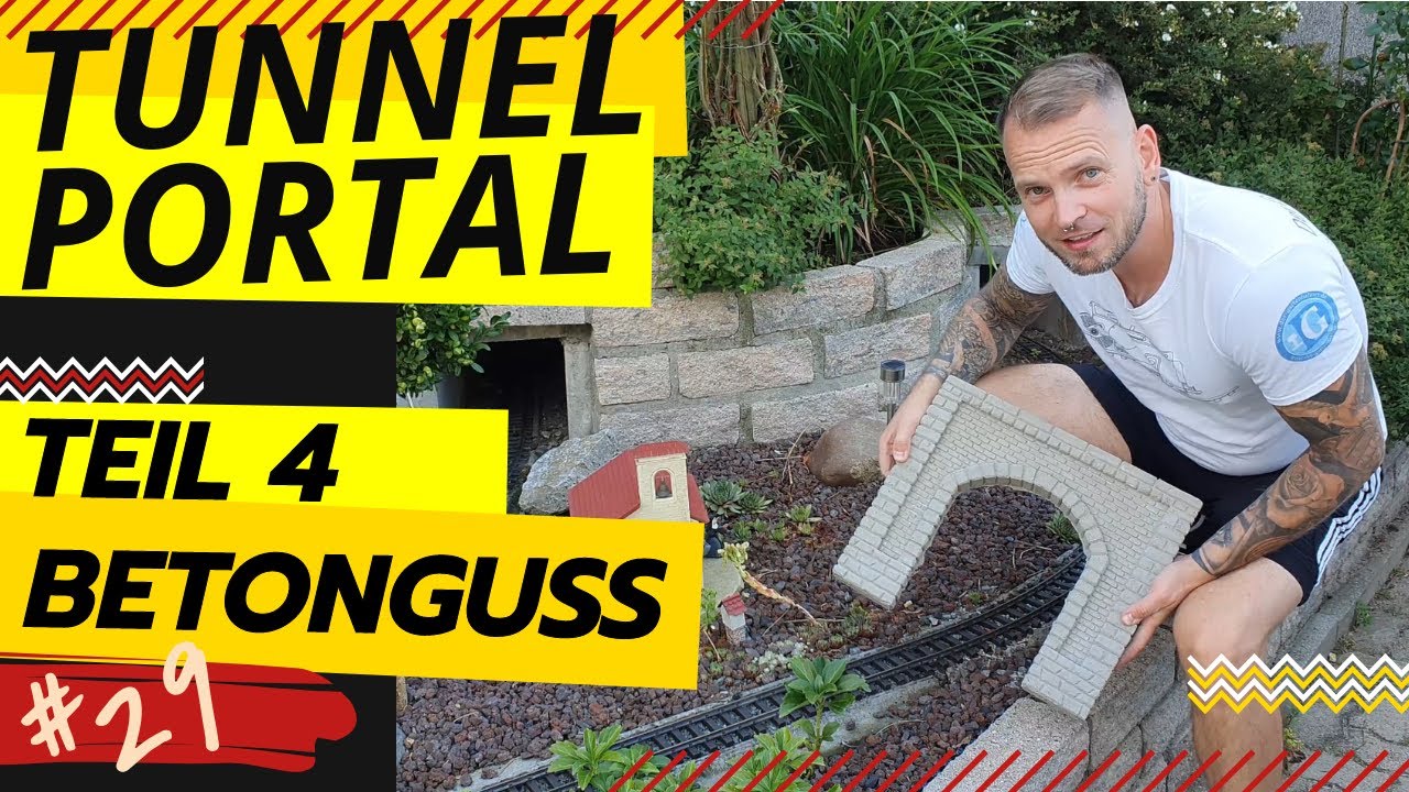 Unsere LGB Gartenbahn, Folge 29, Erstellung vom Spur G Tunnelportal, Teil 4: Betongießung