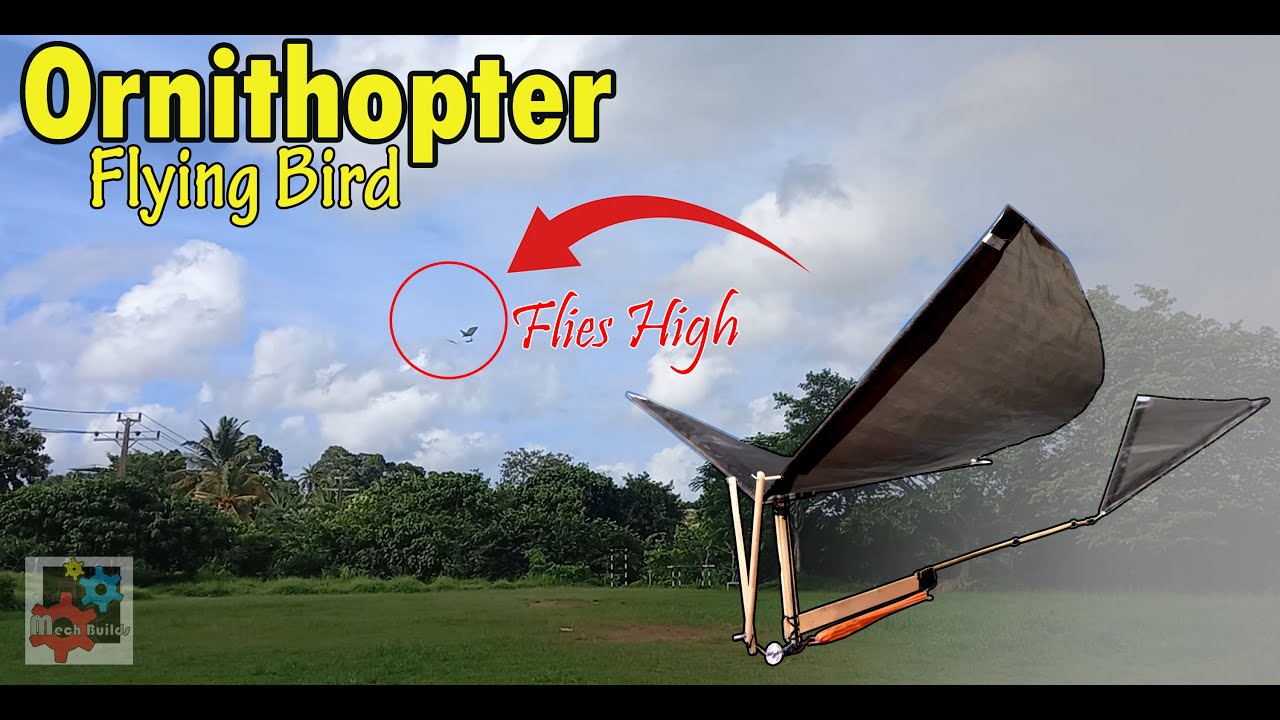 Ornithopter Fly High | DIY Flying Bird | Mechanical Bird | Rubber Band Powered | Flapping Mechanism