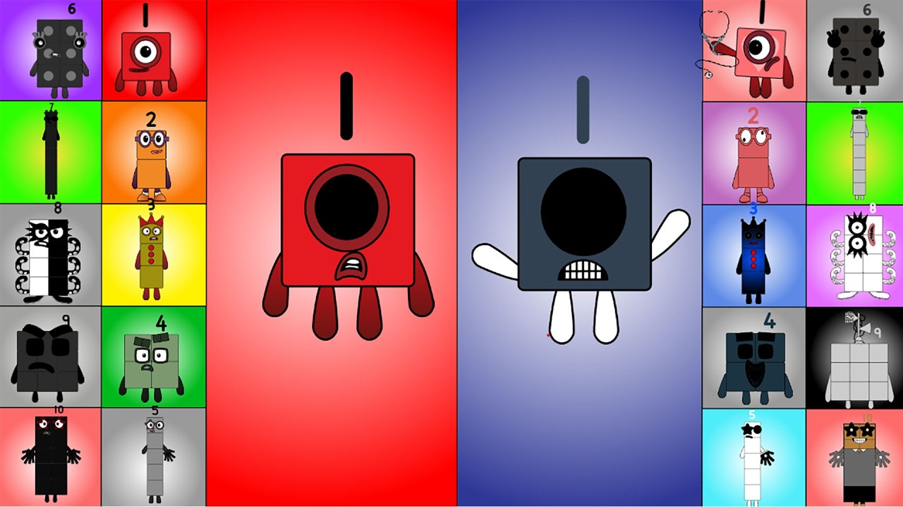 Mashup: Deadblocks band 1 - 10 vs Redblocks Band Remastered @phobiablocksstudio