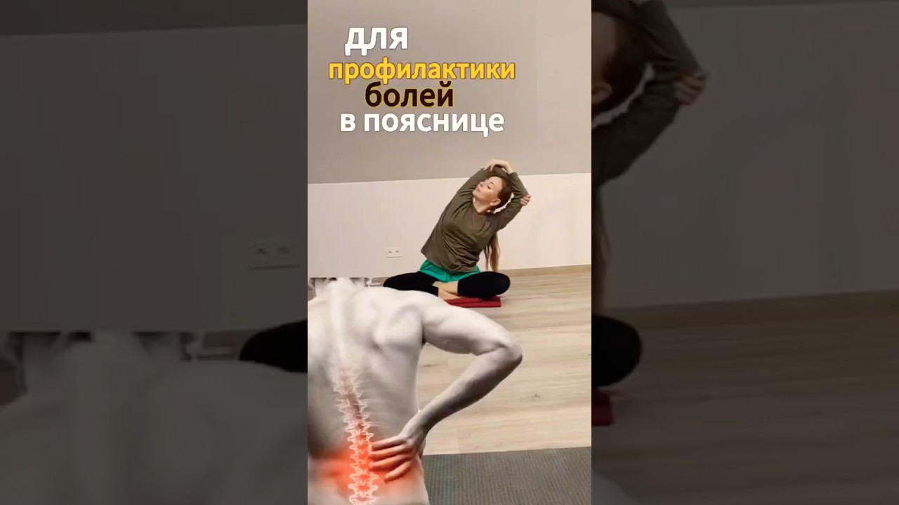 Упражнение для спины🔥 #спина #гибкаяспина #поясница #растяжкаспины #осанка #позвоночник #yogadaily