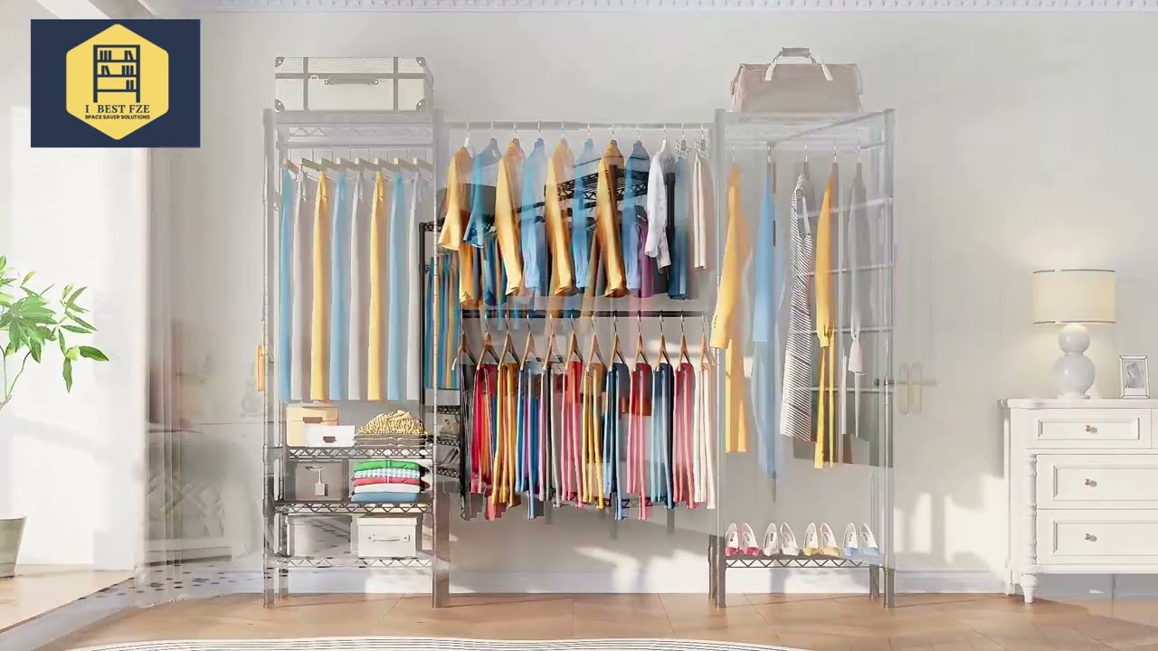 Heavy-Duty Adjustable Clothes Rack – Ultimate Closet Organizer