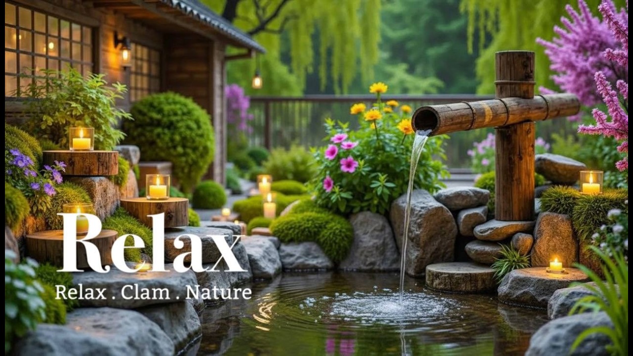 Soothing Relaxing | Music & Water Sounds 🪴Peace of Mind, Anxiety Relief | Sleep