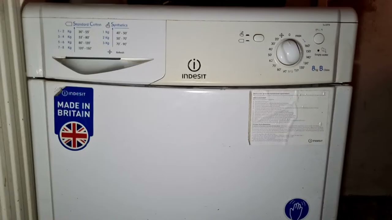 Highlight 45:05 – 50:05 from Indesit IDC8T3 8KG Condenser Tumble Dryer Full Cycle