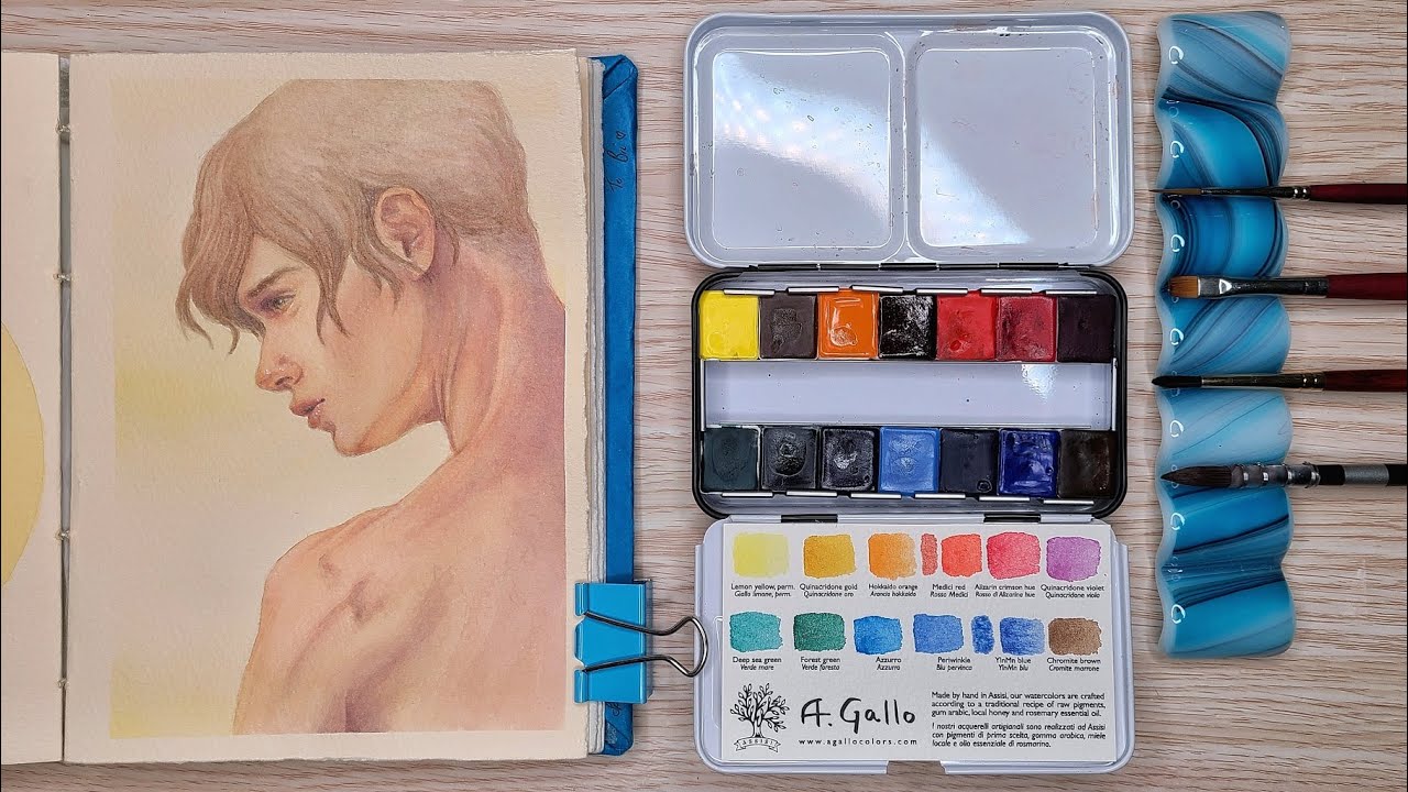 Watercolor Sketch | A. Gallo Paints, Bockingford Tinted Watercolor Paper