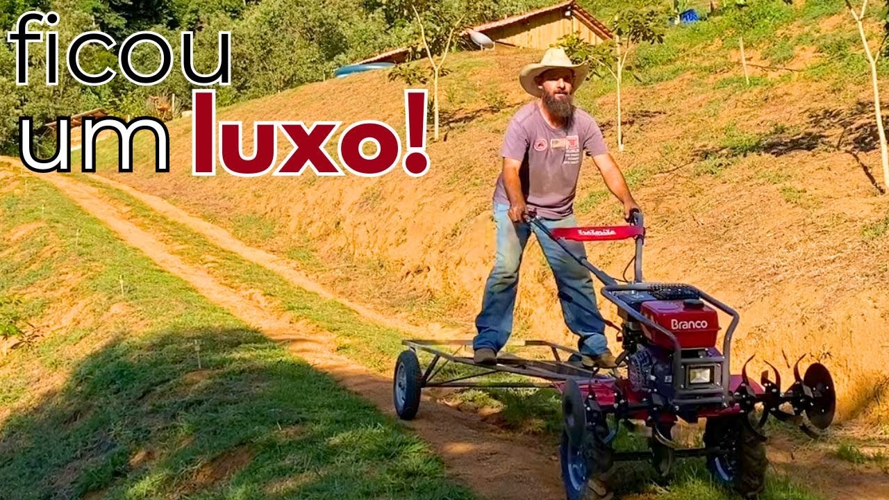 Construí uma carretinha pro Tratorito Branco BTTG 7.5-800