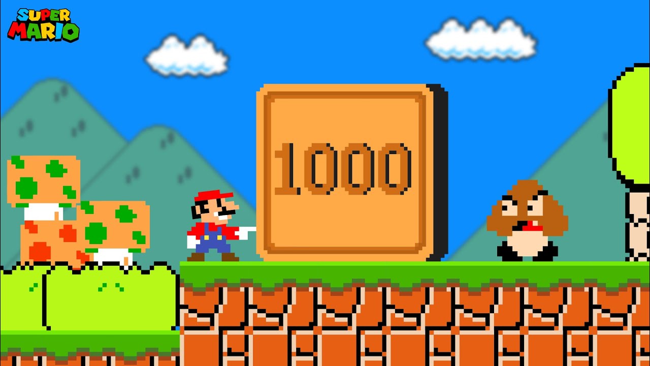 Super Mario Bros., but Mario Can Turn Anything He Wants SQUARE! | Part 2