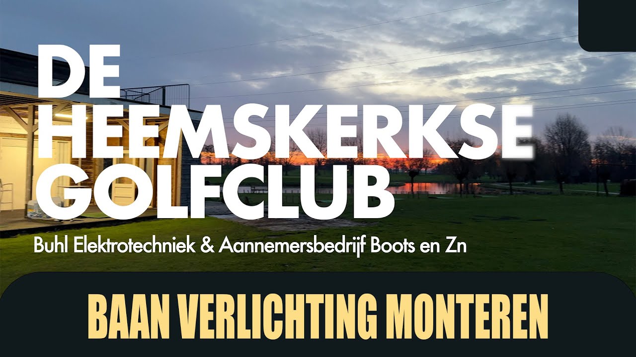 Professionele montage van schijnwerpers op golfbaan – De Heemskerkse Golfclub