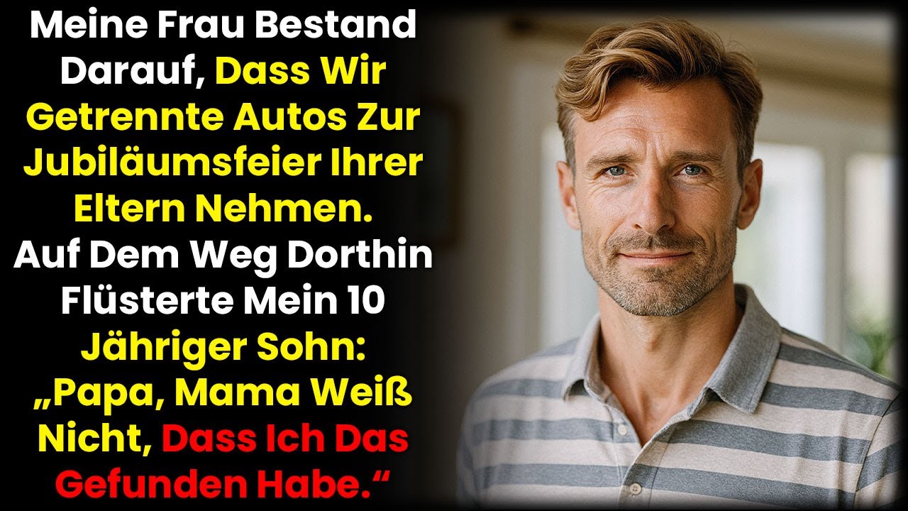 Meine Frau bestand darauf, getrennt zum Jubiläum ihrer Eltern zu fahren – auf dem Weg dorthin…