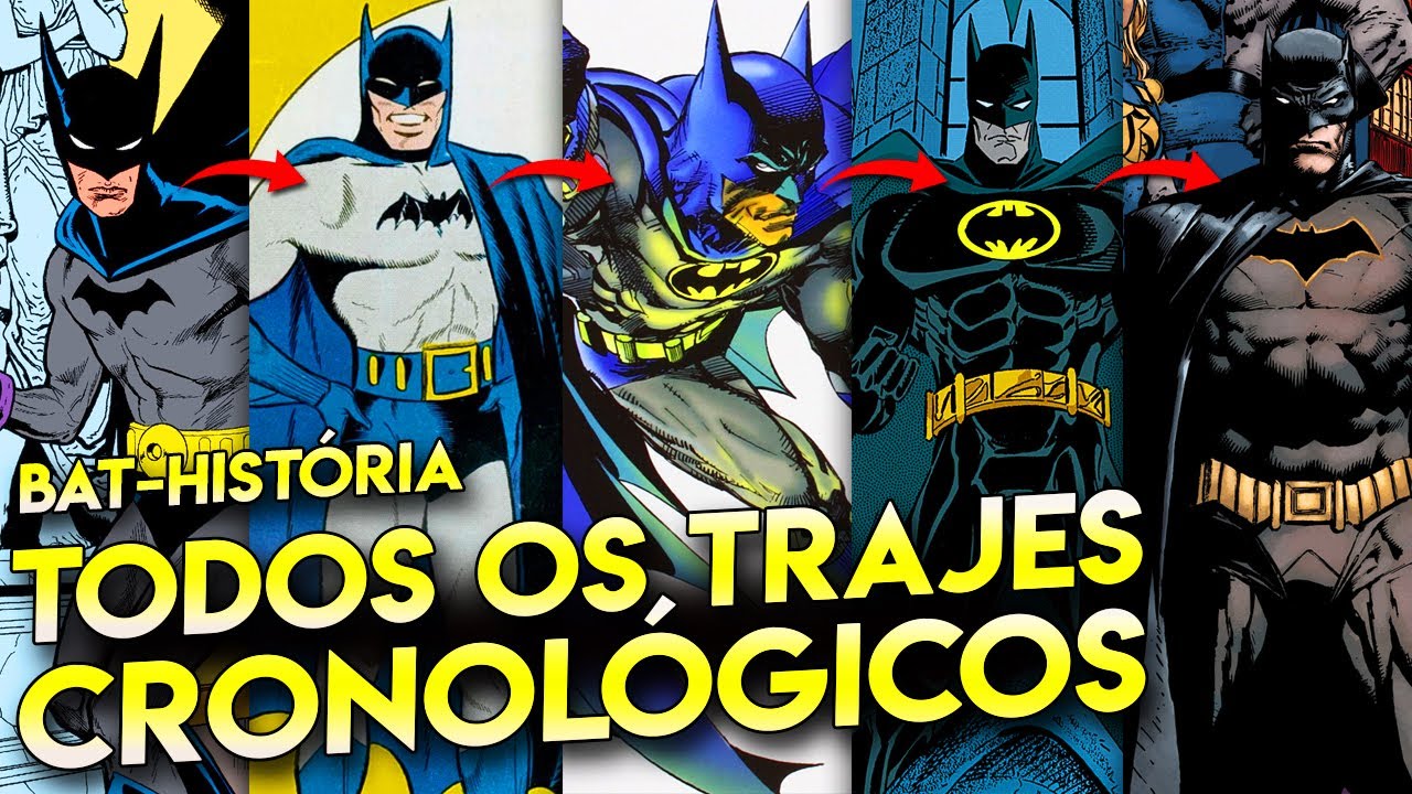 A EVOLUÇÃO do Uniforme do Batman nos seus 83 Anos | Bat-História