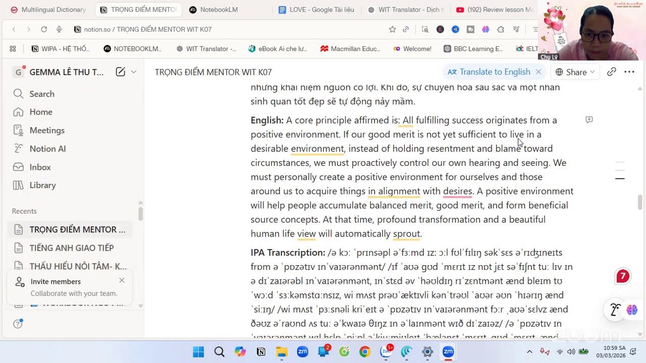Review lesson Mentor 7 day 030326