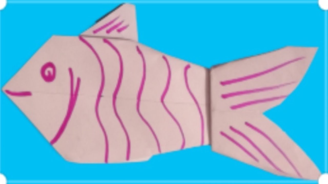 Easy Paper Fish Craft | Step by Step Tutorial🐬❤️