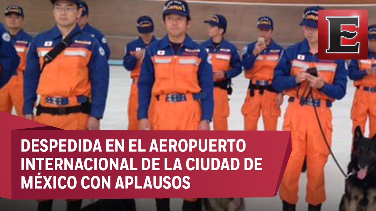 México despide a rescatistas japoneses al concluir sus labores de rescate