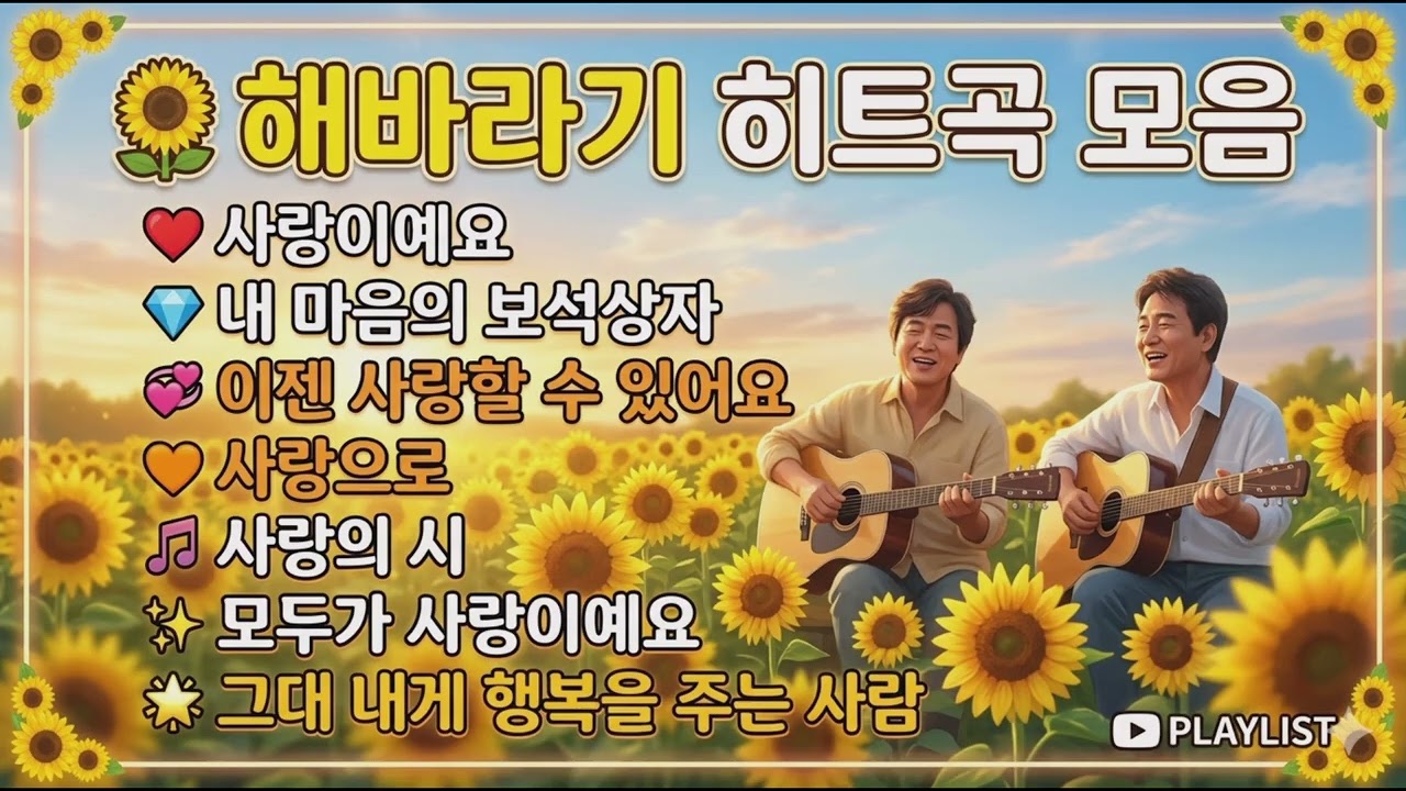 《힐링》해바라기 노래모음  #해바라기
