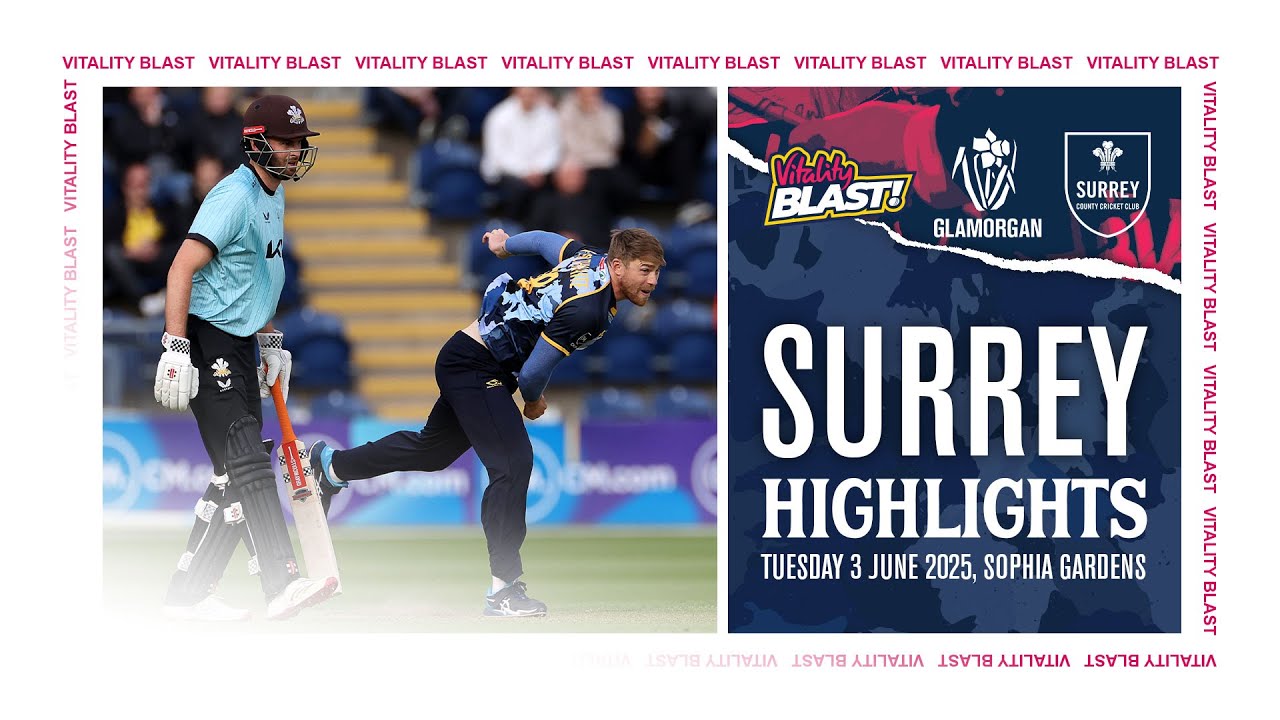 HIGHLIGHTS: Glamorgan Narrowly Beaten by Surrey at Sophia Gardens | Vitality Blast