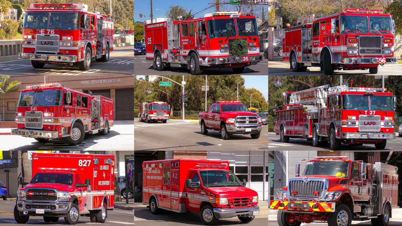 *NEW YEAR'S SPECIAL* LAFD Battalion 5 Units Response Compilation
