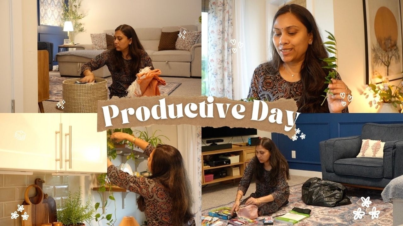 A Slow Homemaking Day | Homemade Hair Oil, Indian Grocery Store I Organizing and Decluttering