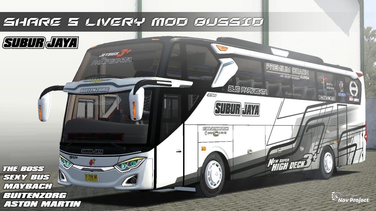 Share 5 Livery Bussid MOD SUBUR JAYA | Mod: @hfprojectcreation8410  |