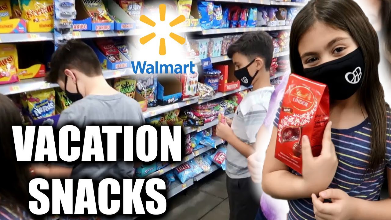 Kids pick their Vacation Snacks from Walmart | Large Family Vacation Last minute must have snacks