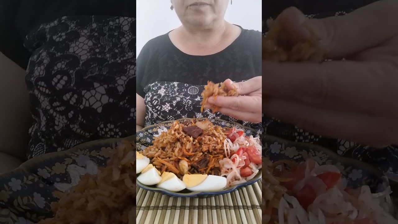 MUKBANG/АСМР Узбекский Плов (Девзира Гуруч)