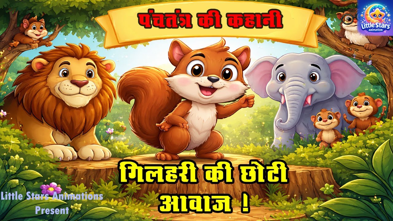 गिलहरी की छोटी-सी आवाज़ — जिसने पूरा जंगल बदल दिया | Moral Story for Kids in Hindi