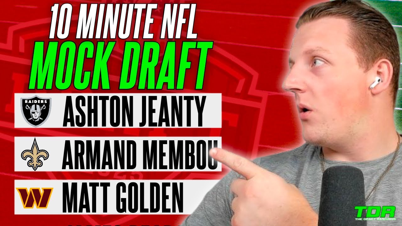 NEW Cody Carpentier's 2025 NFL Mock Draft First Round Update | The Draft Rankings Show