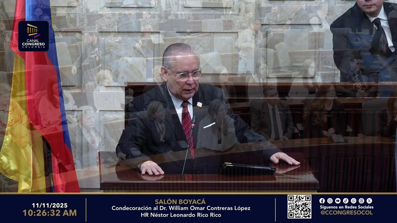 CONDECORACI&Oacute;N AL DR. WILLIAM OMAR CONTRERAS L&Oacute;PEZ - HR N&Eacute;STOR LEONARDO RICO RICO