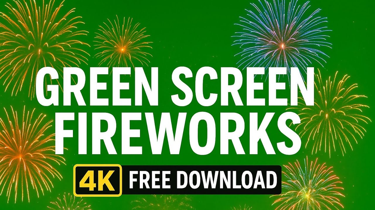 Free Fireworks green screen  4K video 🧨🎇🧨 