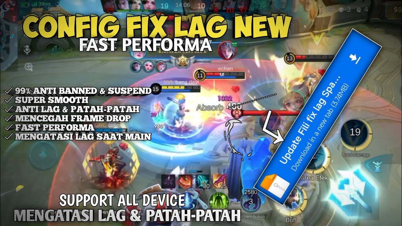 SUPER FAST PERFORMA 🔥 | FILE FIX LAG NEW ❗ | MLBB NEW PACT 🔧