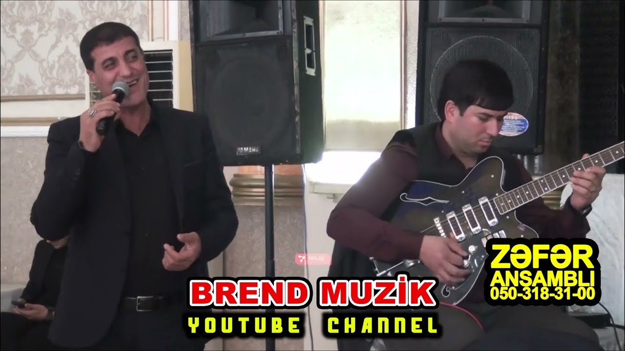 gözel bir toy açılışı oxuyan Habil Ezimov / tamada Elvin Laçınlı / gitara Xaleddin / qarmon Elvin