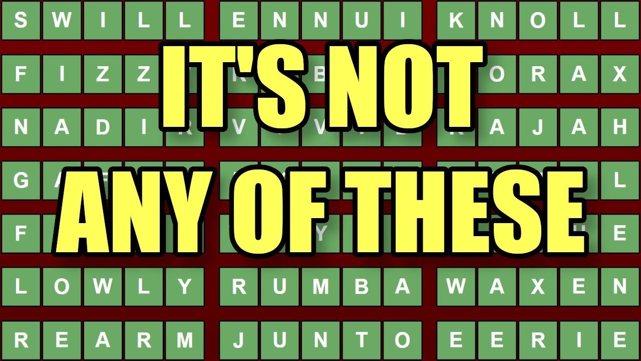 What's the Hardest Answer in Wordle?