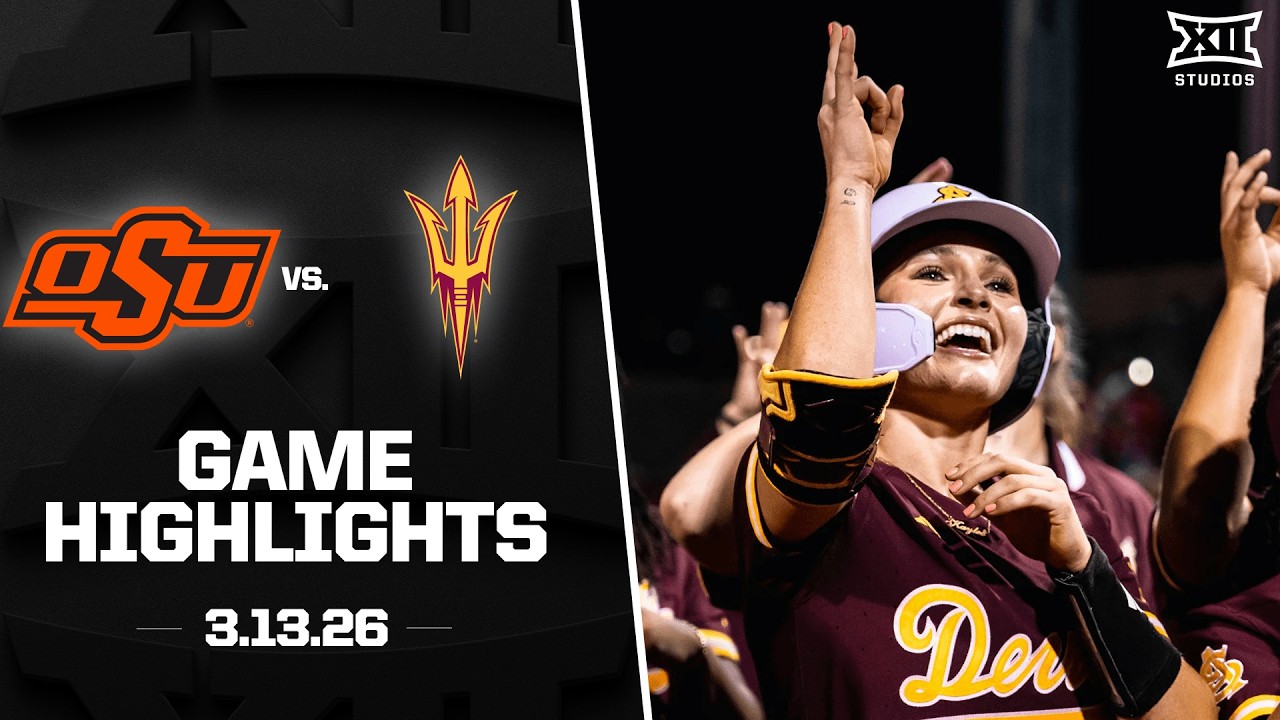 Oklahoma State vs. Arizona State Highlights (3.13.26) | 2026 Big 12 Softball