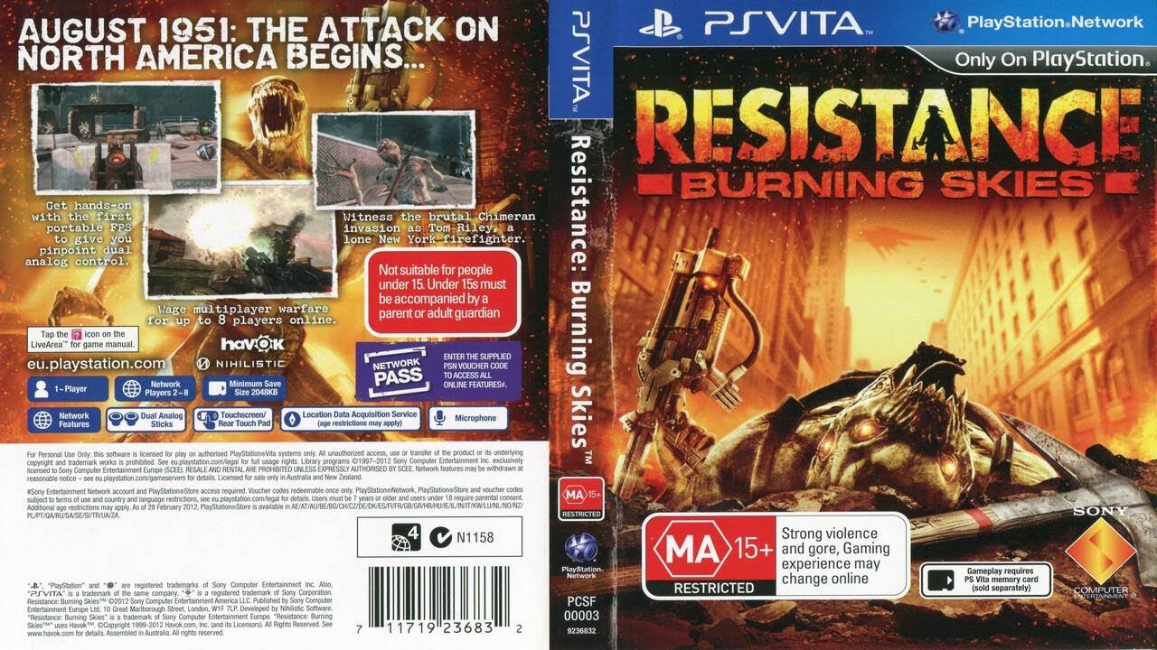 Resistance: Burning Skies (2012) - Full Gameplay | PSVITA |  UHD | 4K |
