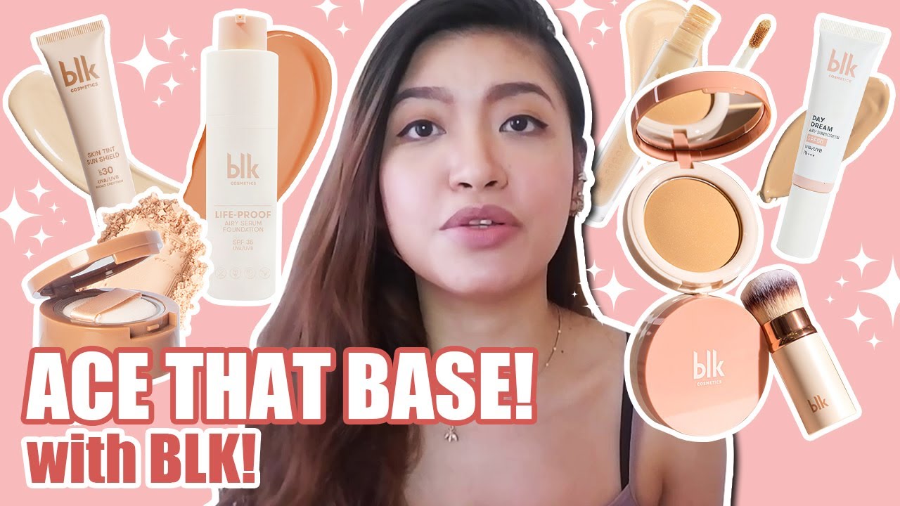 Trying out ALL BLK Cosmetics Foundation | Tinted Sunscreen | Powder | Concealer | Oil-Control Primer